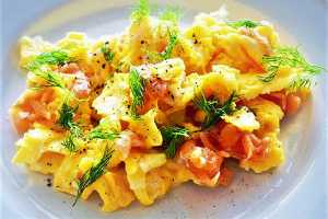 Creamy Smoked Salmon Scramble with Dill by Elite Training Facility