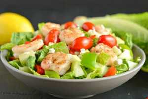 Greek Salad with Shrimp by Elite Training Facility