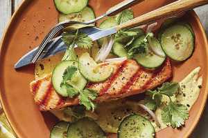 Salmon with Cucumber Salad by Elite Training Facility